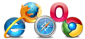 各種ブラウザに対応