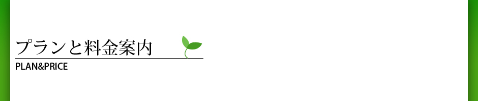 プランと制作料金 PLAN&PRICE